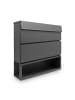 relaxdays Briefkasten in Anthrazit - (B)35,5 x (H)37,5 x (T)10,5 cm