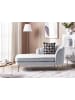Beliani Chaiselongue ALLIER in Grau/Gold - (W) 150 x (H) 75 x (L) 76 cm