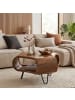 FineBuy Couchtisch in Braun / Mango / 60x60x39