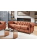 Beliani 3-Sitzer Sofa CHESTERFIELD in Braun - (W) 201 x (H) 70 x (L) 75 cm