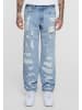 Urban Classics Jeans in new light blue heavy destroyed washed