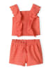 Minoti 2tlg. Outfit: Top & Shorts sundown 2 in orange