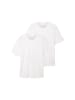 Tom Tailor Rundhals T-Shirt für Herren in weiß