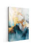 MuchoWow Leinwand bilder Abstrakte Kunst gold blau (BxH)