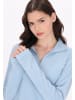 myMo Damen Fleecepullover in Hellblau