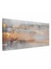 WALLART Leinwandbild - Gold-Grauer Nebel in Grau