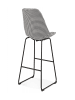 KADIMA DESIGN Barhocker Hahnentritt Stoff Metall | Modern Elegant in Weiß/Schwarz