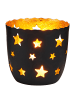 Butlers Teelichthalter DELIGHT Sterne 6er-Set in Schwarz