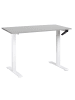Beliani Höhenverstellbarer Schreibtisch DESTINES in Grau/Weiß