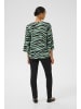 Kaffe Kurzarm-Bluse KAlea Regular fit in Green/Black Animal