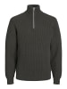 Jack & Jones Strickjacke mit Viertelreißverschluss in Peat
