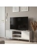 home24 home24 TV-Lowboard aus Holzwerkstoff in Hellgrau (40 x 140 x 54 cm) in Hellgrau