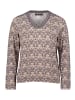 Betty Barclay Blusenshirt mit V-Ausschnitt in Grau/Beige