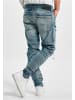 2Y Studios 2Y Studios Herren 2Y Destroyed Straight Fit Jeans in blue