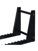 relaxdays Schallplatten Ständer in Schwarz - (B)35 x (H)19,5 x (T)17 cm