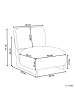 Beliani Sessel KOKKOLA in Weiß/Braun - (W) 66 x (H) 71 x (L) 79 cm