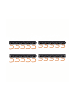 relaxdays Gartengerätehalter "10 Haken" in Schwarz/ Orange - (B)43 x (H)5 x (T)2 cm