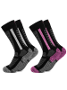 Occulto 2er Pack Skisocken Charlie in Pink-Schwarz