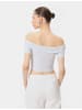 KOTON T-shirt in Grau Melange Gemustert