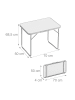 relaxdays Campingtisch in Weiß - (B)70 x (H)68,5 x (T)50 cm