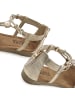 LASCANA Sandale in beige-goldfarben