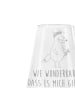 Mr. & Mrs. Panda Weißwein Glas Fuchs Blumen mit Spruch in Transparent