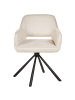 Beliani 2er-Set Esszimmerstuhl LOURES in Beige/Schwarz