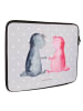 Mr. & Mrs. Panda Notebook Tasche Axolotl Liebe ohne Spruch in Grau Pastell