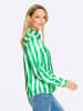 Heine Streifenbluse in grasgrün-ecru-gestreift