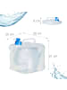 relaxdays 4x Wasserkanister in Transparent/Blau 5 Liter