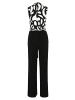 Vera Mont Jumpsuit mit Bindegürtel in Patch Black/White