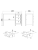 CALICOSY Schreibtisch BARCELONE in Helles Holz - (W) 120,4  x (H) 76,5  x (L) 48  cm