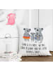 Mr. & Mrs. Panda Zierkissen Koala Familie mit Spruch in Weiß