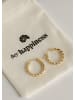 Hey Happiness Vergold. Ohrringe Geflochten 925 Sterlingsilber in Gold - (D) 1,7 cm