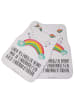 Mr. & Mrs. Panda Schmutzmatte Auto Einhorn Regenbogen mit Spruch in Weiß