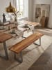 KADIMA DESIGN Esszimmerbank 140x40x45,5 cm Massivholz / Metall mit