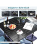 COSTWAY Gartentisch Metall 91x91x73cm in Schwarz