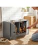 relaxdays Hunde-Futterstation in Grau - (B)60 x (H)35,5 x (T)30 cm