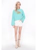 IZIA Women Sweatshirt in turquoise