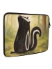 Mr. & Mrs. Panda Laptop Case Stinktier Sitzen Design ohne Spruch in Weiß