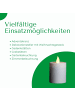 Novaliv LED Kerze Outdoor 10x weiß Grablichter LED mit Batterie Dauerkerze LED in Weiß