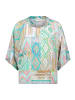 CARTOON Oversize-Bluse mit Muster in Grün/Violett