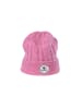CASH-MERE.CH Zopfmuster Mütze in Nelkenrot
