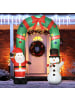 HOMCOM Aufblasbare Weihnachtsdekoration-198L x 80B x 245H cm-Mehrfarbig