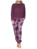 NORMANN Frottee Schlafanzug langarm Bündchen Floral in beere