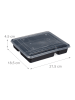 relaxdays 24 x Meal Prep Box in Schwarz/ Transparent