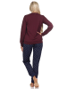 NORMANN Schlafanzug Pyjama Bündchen langarm Winter Optik - 88786 in rot