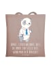 Mr. & Mrs. Panda Tote Bag Danke Nachbar mit Spruch in Braun Pastell
