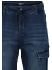 Sublevel Jogger Pants Jeans mit Seitentaschen und Kordelzug in Blau-3