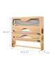 relaxdays Wandrollenhalter in Natur - (B)34,5 x (H)33 x (T)7 cm
